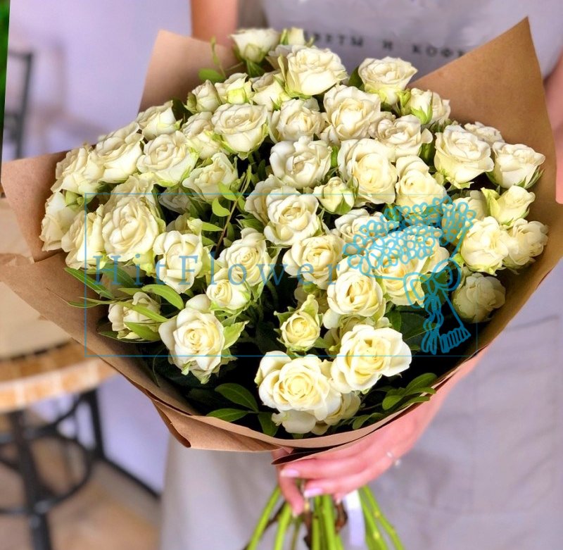 Букет роз Пушистый снег
